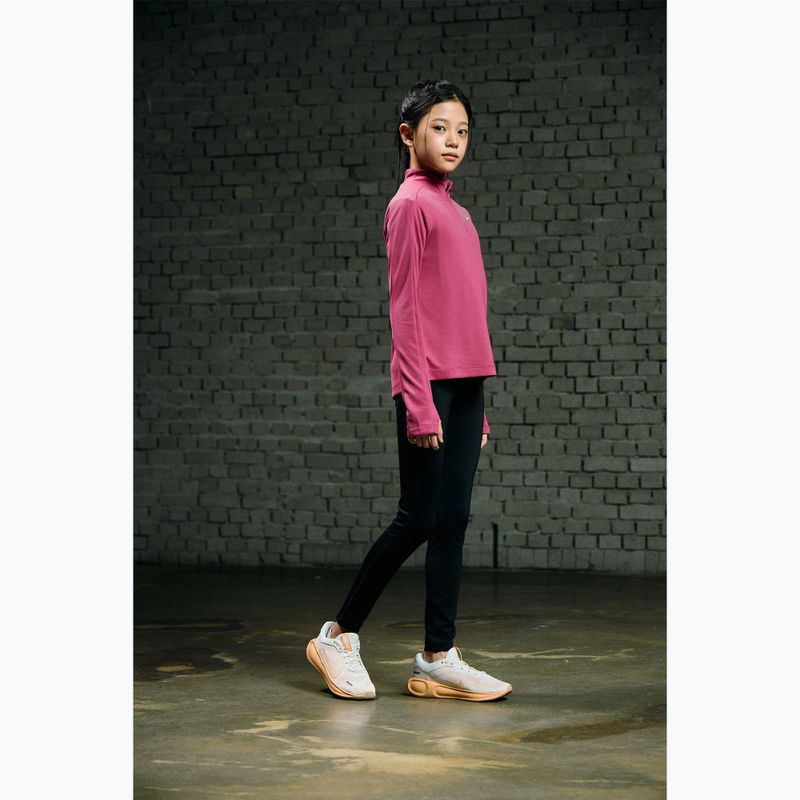 Dětské tréninkové tričko Longsleeve Nike Dri-Fit 1/4 Zip sweet beet/white 10