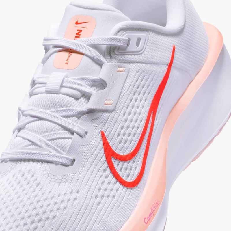 Dámské běžecké boty Nike Quest 6 white / bright crimson / washed coral 9