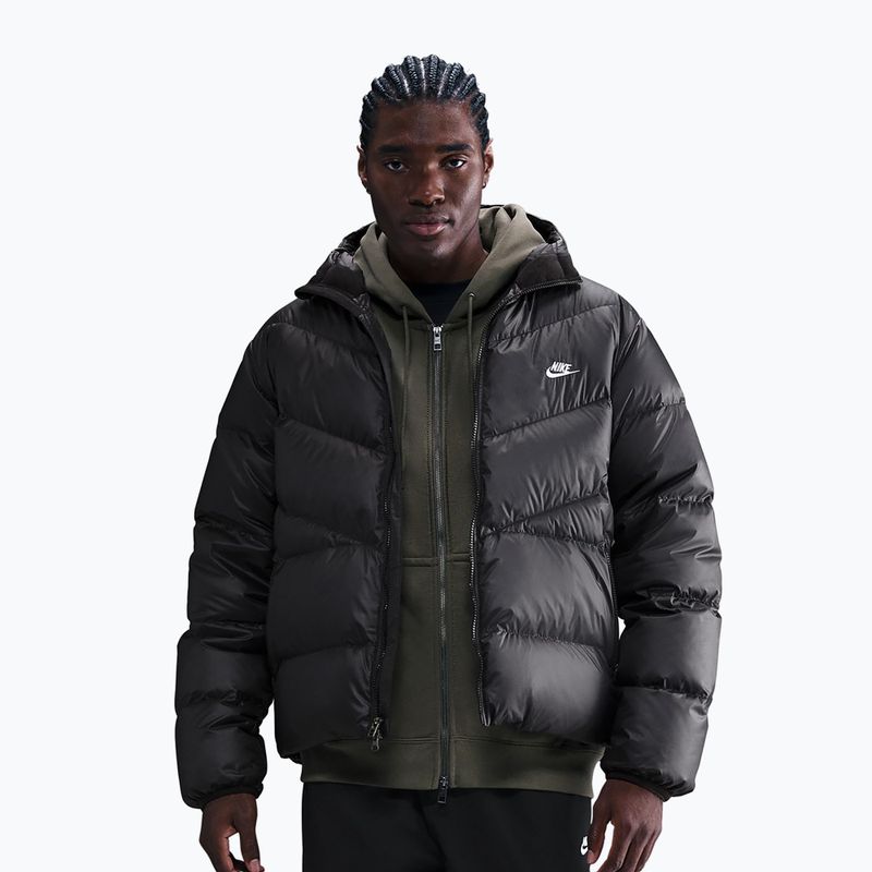 Pánská péřová bunda Nike Windrunner black/black/white