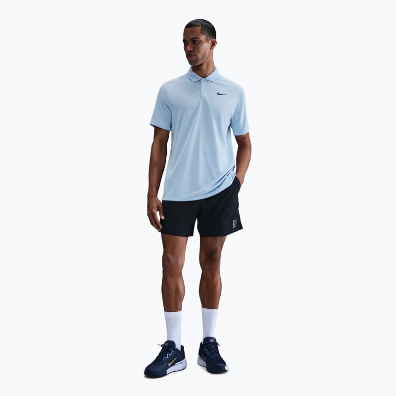 Pánské tenisové tričko Nike Court Dri-Fit Polo Solid celestine blue / black 2
