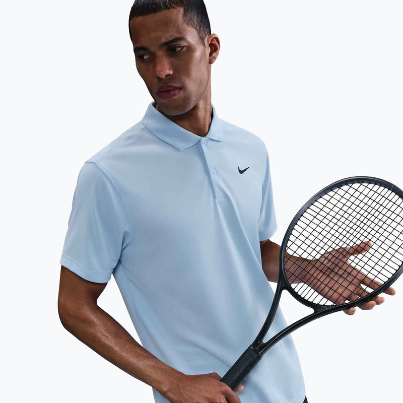 Pánské tenisové tričko Nike Court Dri-Fit Polo Solid celestine blue / black 5