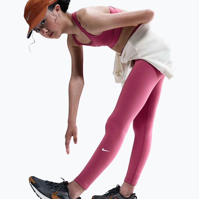 Dětské legíny Nike One Dri-Fit High-Waisted sweet beet/white 5