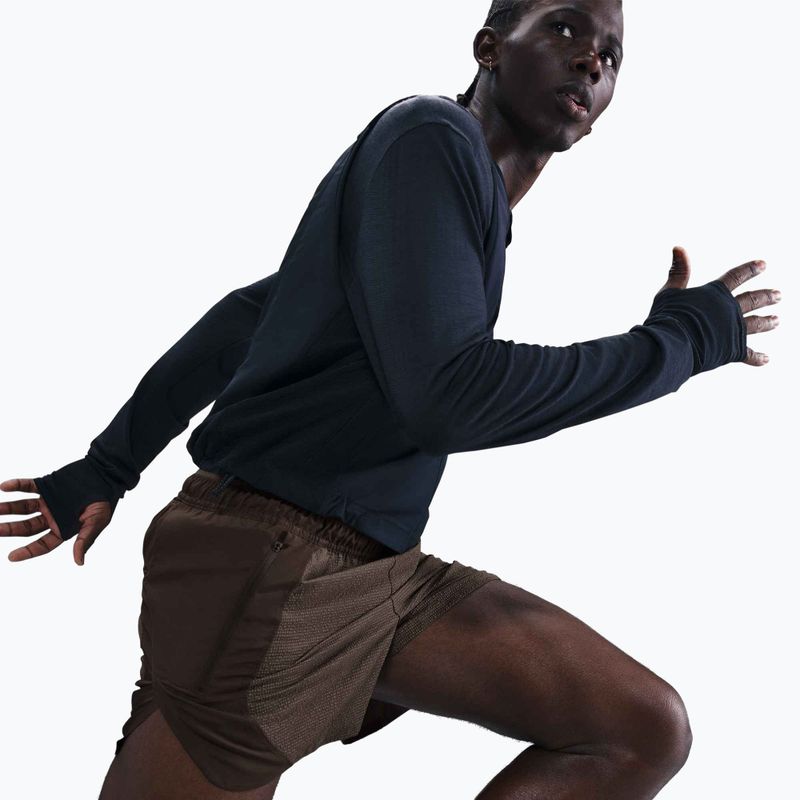 Pánské běžecké šortky Nike Run Dri-Fit 5" baroque brown / black 5