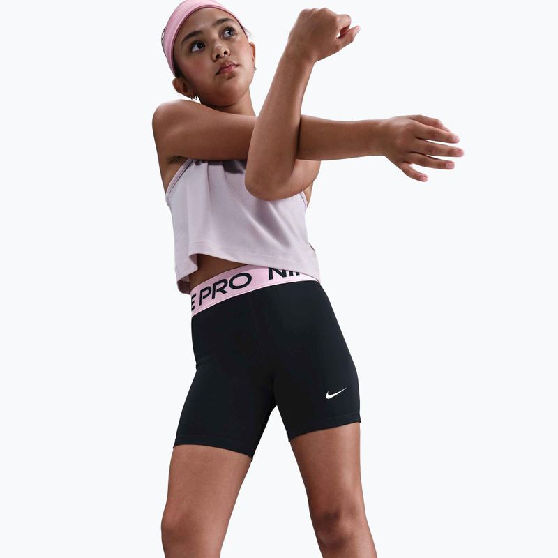 Dětské šortky Nike Pro Dri-Fit 5" black/med soft pink/white 4