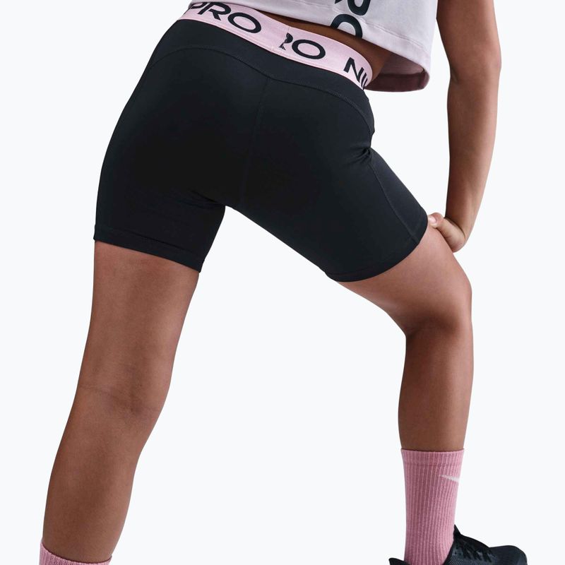 Dětské šortky Nike Pro Dri-Fit 5" black/med soft pink/white 5