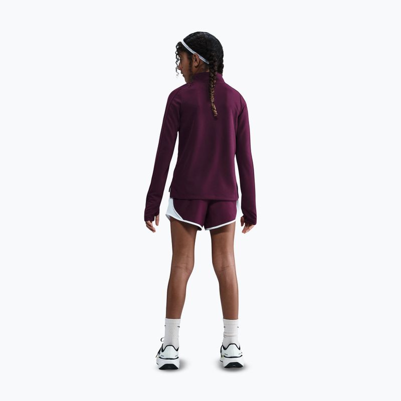 Dětské tréninkové tričko Longsleeve Nike Dri-Fit 1/4 Zip bordeaux/white 3