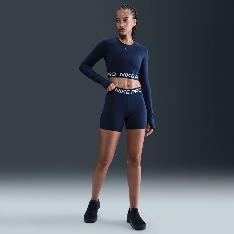 Dámské tréninkové funkční tričko s dlouhým rukávem Nike Pro 365 Dri-Fit midnight navy/white 4