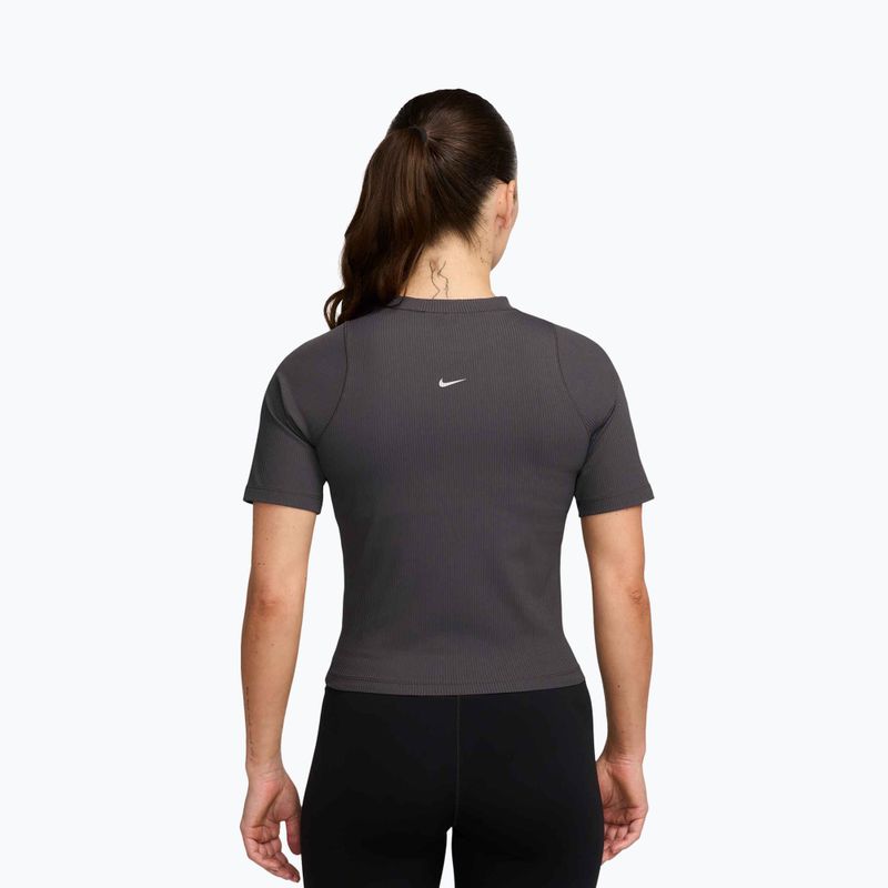 Dámské tričko Nike Zenvy Rib Dri-Fit thunder grey/white 2