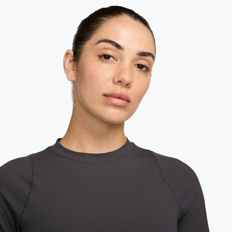 Dámské tričko Nike Zenvy Rib Dri-Fit thunder grey/white 3