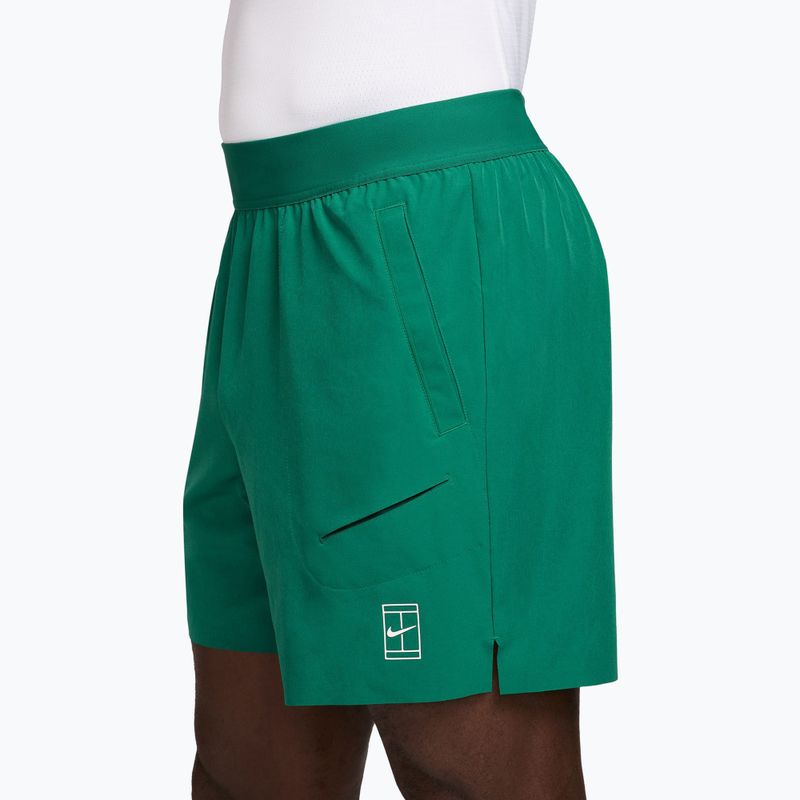 Pánské tenisové šortky Nike Court Dri-Fit Advantage 6" malachite/white 3