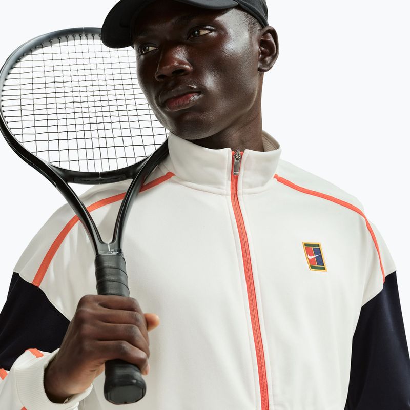 Pánská tenisová mikina Nike Court Heritage sail/turf orange 4