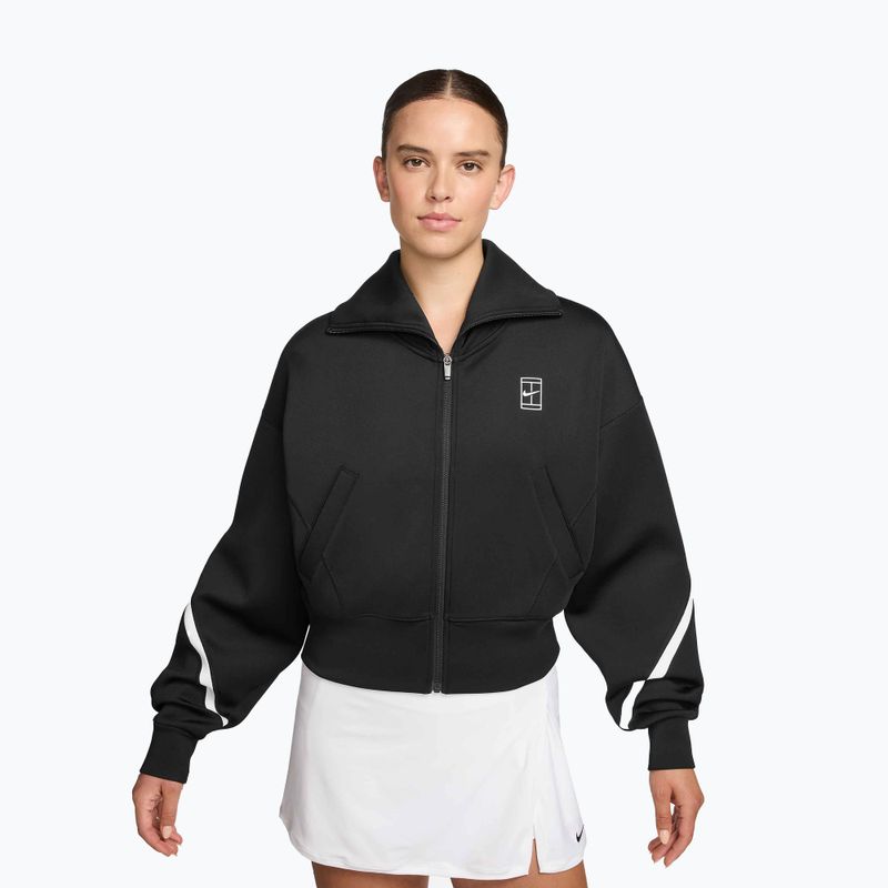 Dámská tenisová mikina Nike Advantage Dri-Fit FZ black/white