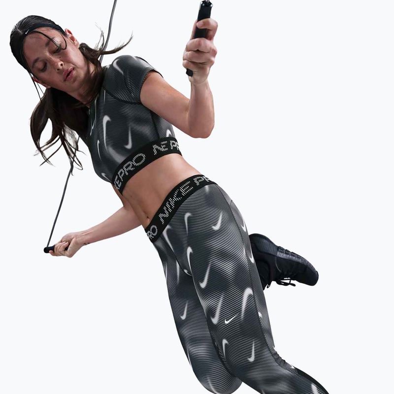 Dámské tréninkové legíny Nike Pro Mid-Rise 7/8 black/white/white 6