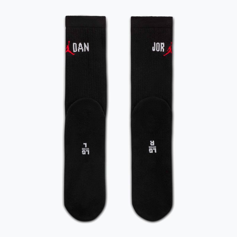 Skarpety  Nike Jordan Everyday Crew 1 para black/white/university red 3