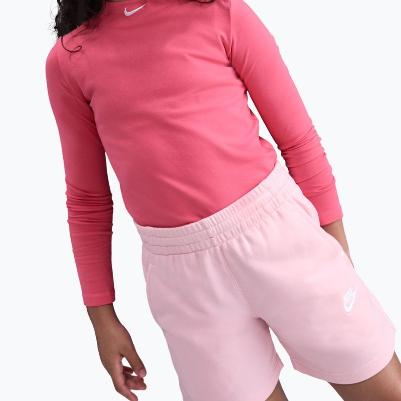 Dětské šortky Nike Sportswear Club Fleece med soft pink/med soft pink/white 4