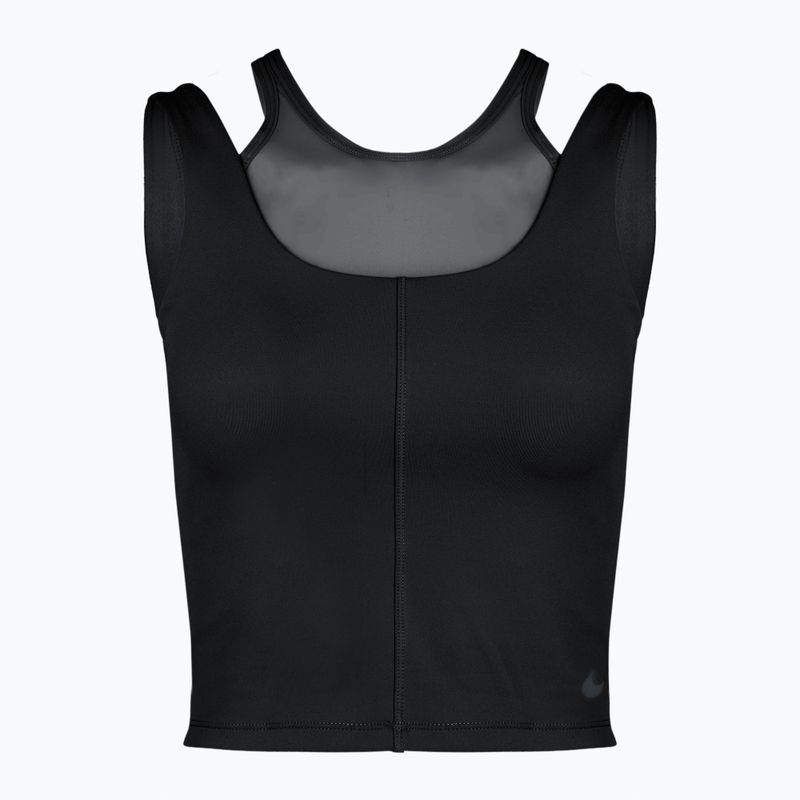 Dámský tréninkový top Nike One Fitted Dri-Fit Cropped Tank black/dark smoke grey 6