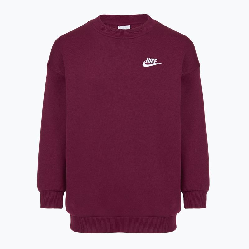 Dětská mikina Nike Sportswear Club Fleece burgundy/white