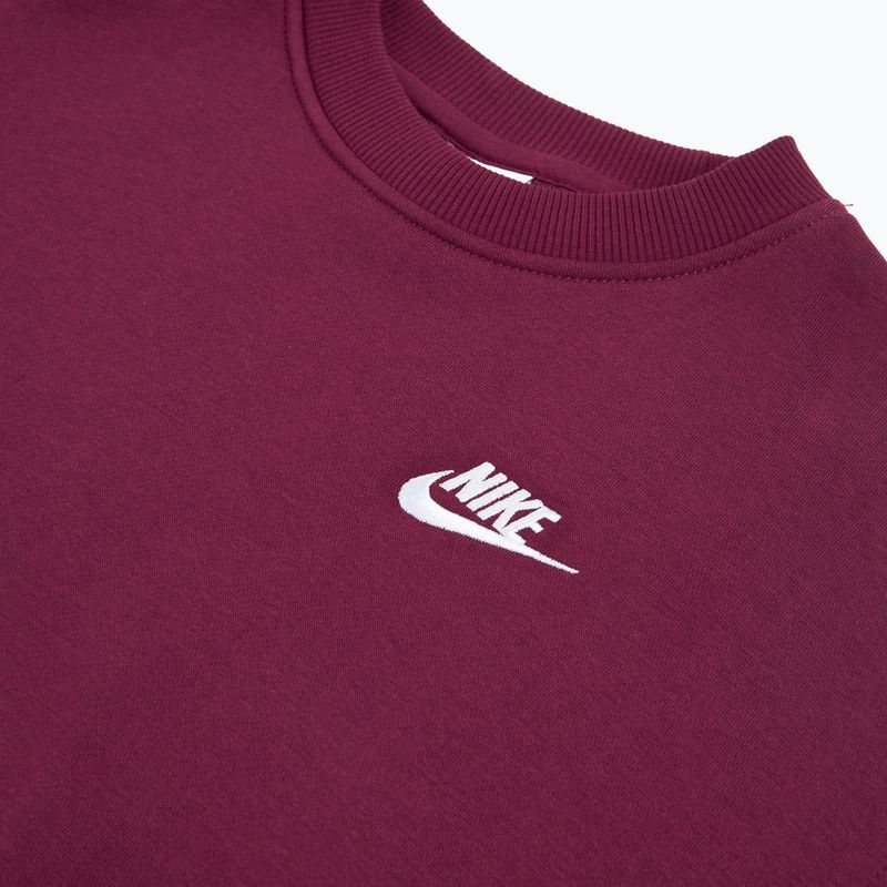 Dětská mikina Nike Sportswear Club Fleece burgundy/white 3
