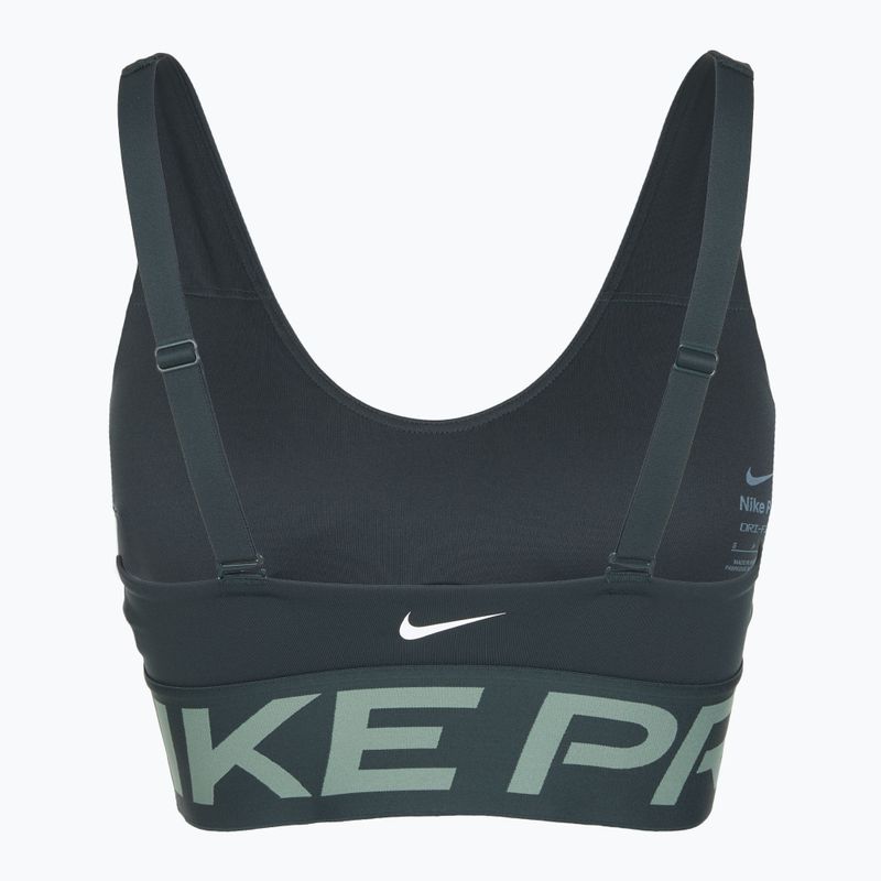 Sportovní podprsenka Nike Pro Indy Plunge seaweed/clay green/white 7