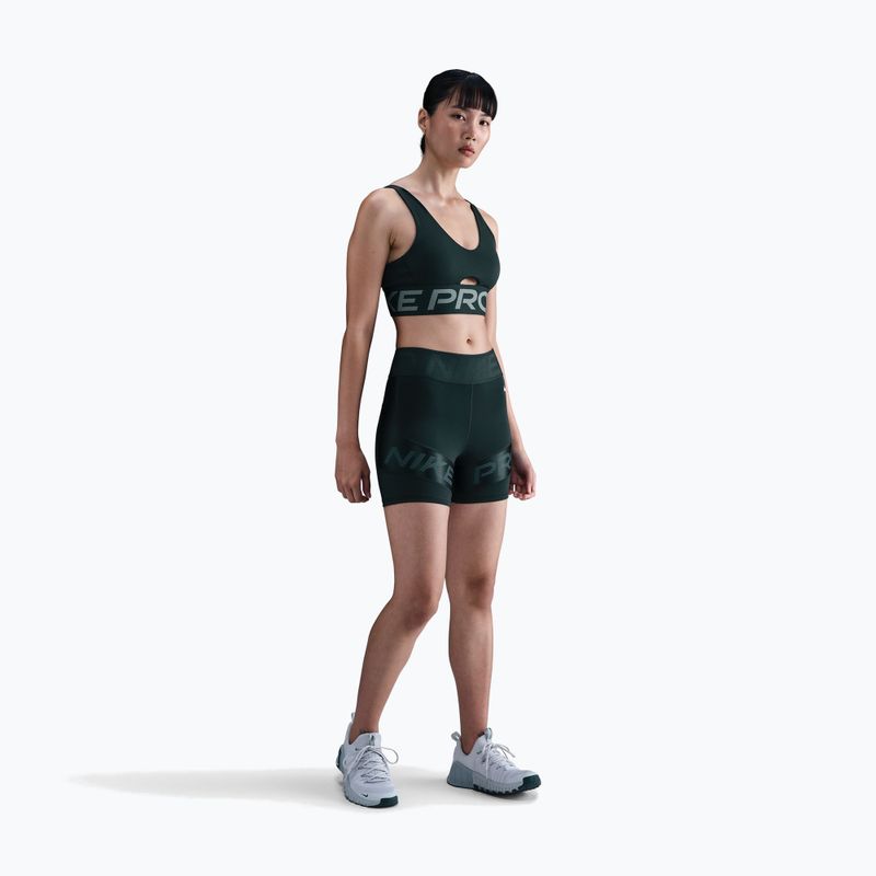 Sportovní podprsenka Nike Pro Indy Plunge seaweed/clay green/white 2