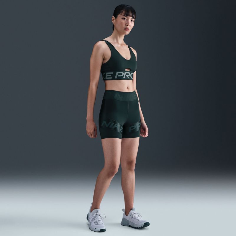 Sportovní podprsenka Nike Pro Indy Plunge seaweed/clay green/white 9