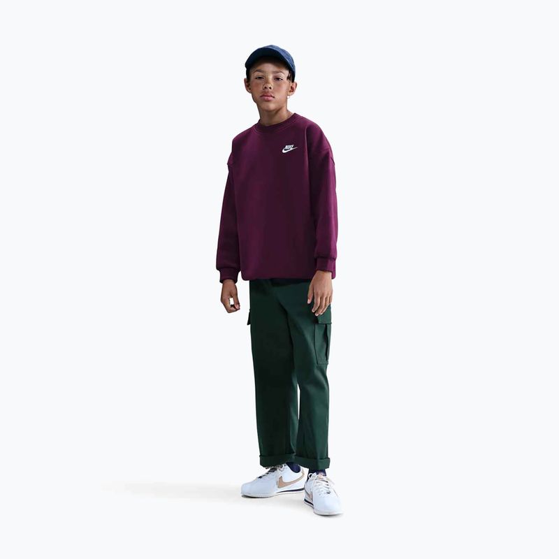 Dětská mikina Nike Sportswear Club Fleece burgundy/white 3