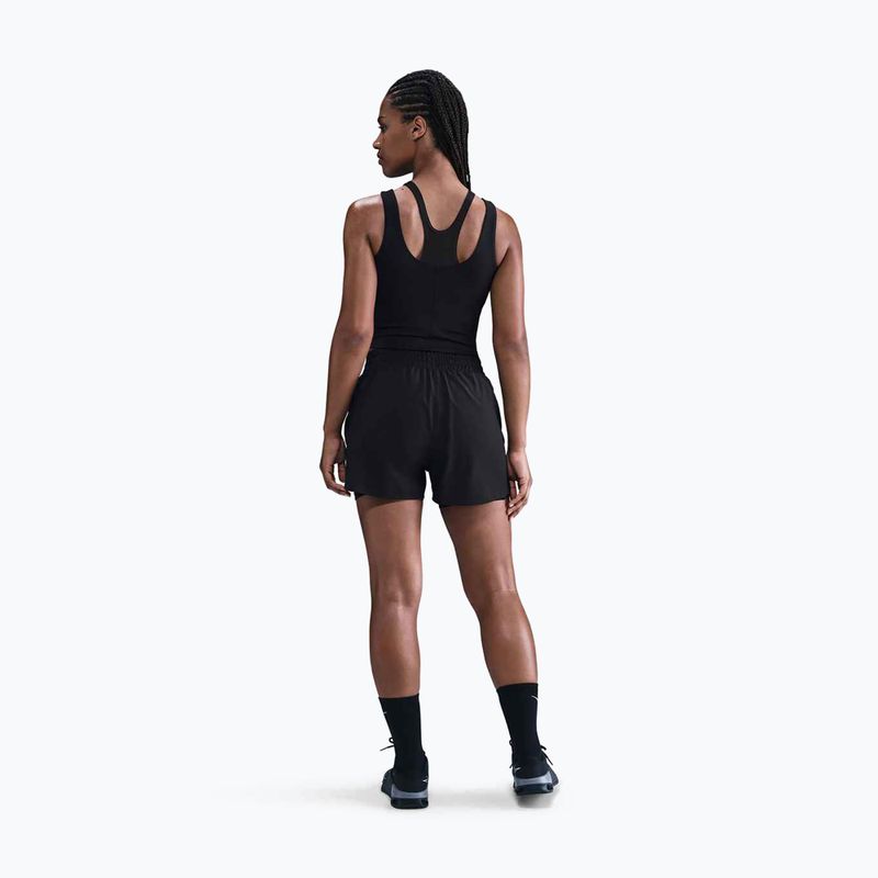 Dámský tréninkový top Nike One Fitted Dri-Fit Cropped Tank black/dark smoke grey 3