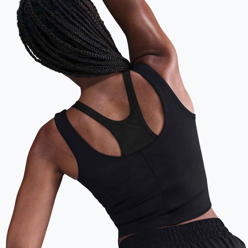 Dámský tréninkový top Nike One Fitted Dri-Fit Cropped Tank black/dark smoke grey 5