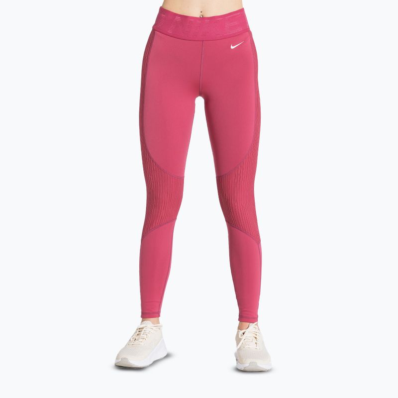 Dámské tréninkové legíny Nike Pro High-Waisted sweet beet/white