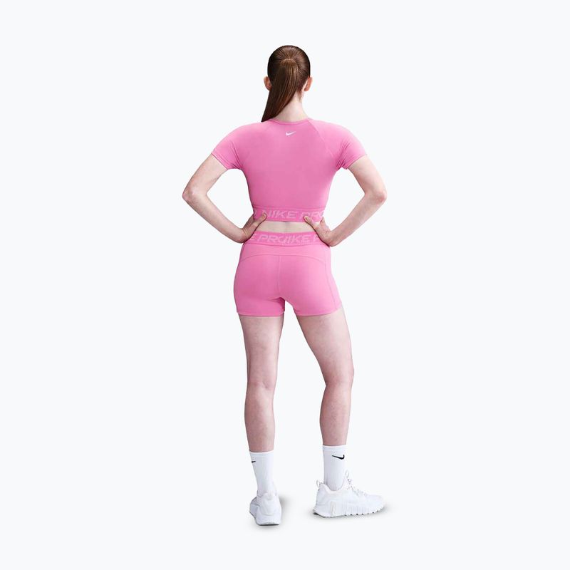 Dámský tréninkový top Nike Pro Dri-Fit Graphic Cropped playful pink/pink foam/white 3