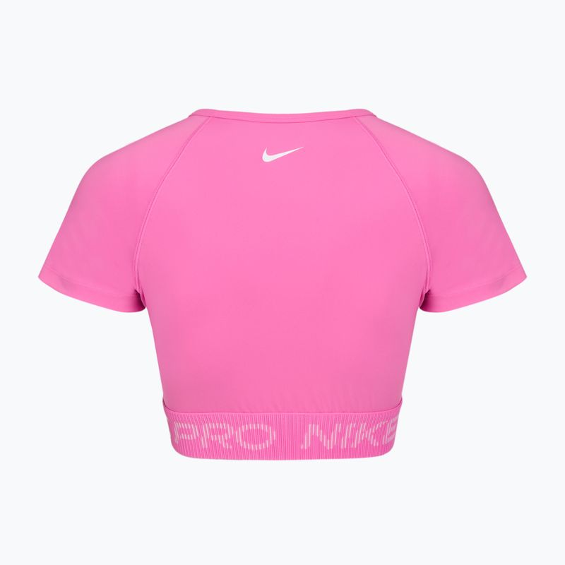 Dámský tréninkový top Nike Pro Dri-Fit Graphic Cropped playful pink/pink foam/white 8