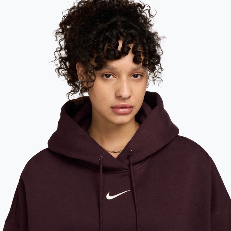 Dámská mikina Nike Sportswear Phoenix Fleece Oversized burgundy crush/sail 3