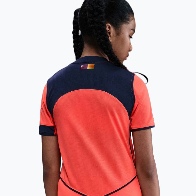 Dětský fotbalový dres Nike FC Barcelona 2025/26 Stadium Third Jr bright mango/midnight navy/midnight navy 8