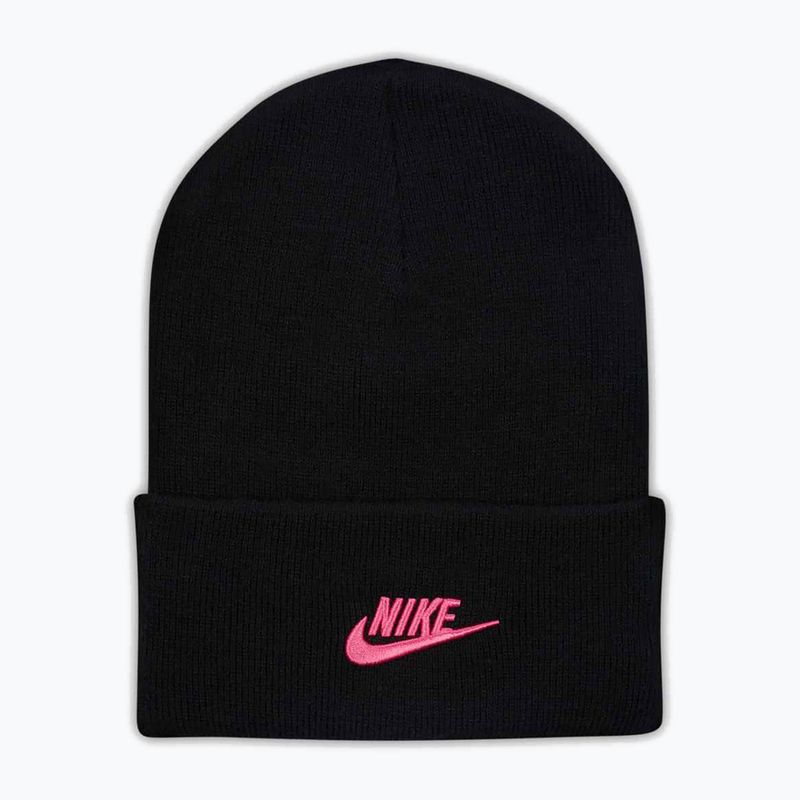 Zimní čepice Nike Peak Futura Beanie black/pinksicle