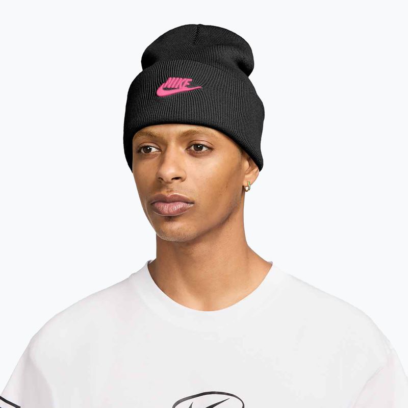 Zimní čepice Nike Peak Futura Beanie black/pinksicle 3