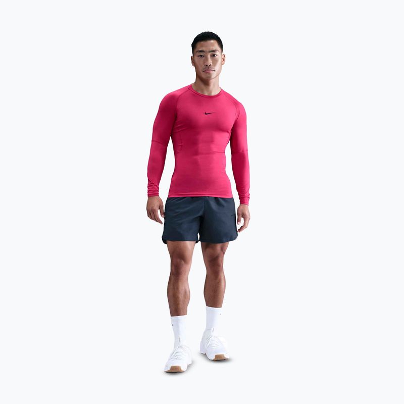 Pánský tréninkové tričko Longsleeve Nike Pro Dri-Fit Tight Fitness rush pink/black 2