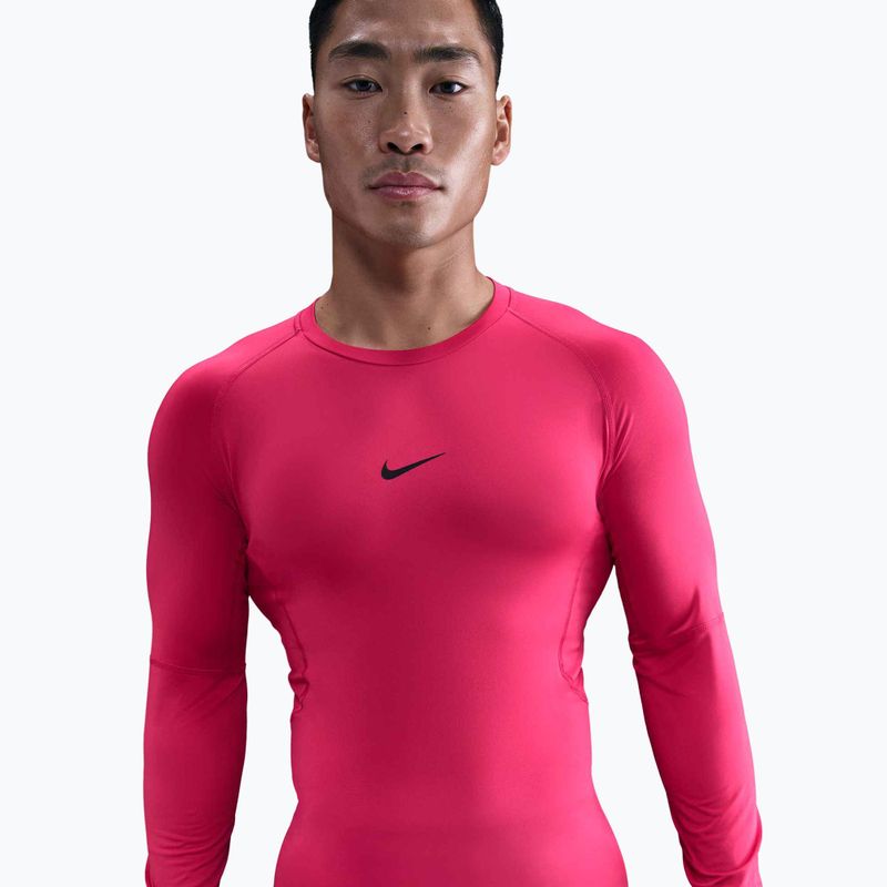 Pánský tréninkové tričko Longsleeve Nike Pro Dri-Fit Tight Fitness rush pink/black 4