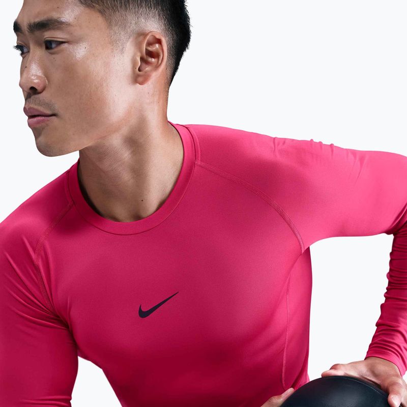 Pánský tréninkové tričko Longsleeve Nike Pro Dri-Fit Tight Fitness rush pink/black 6