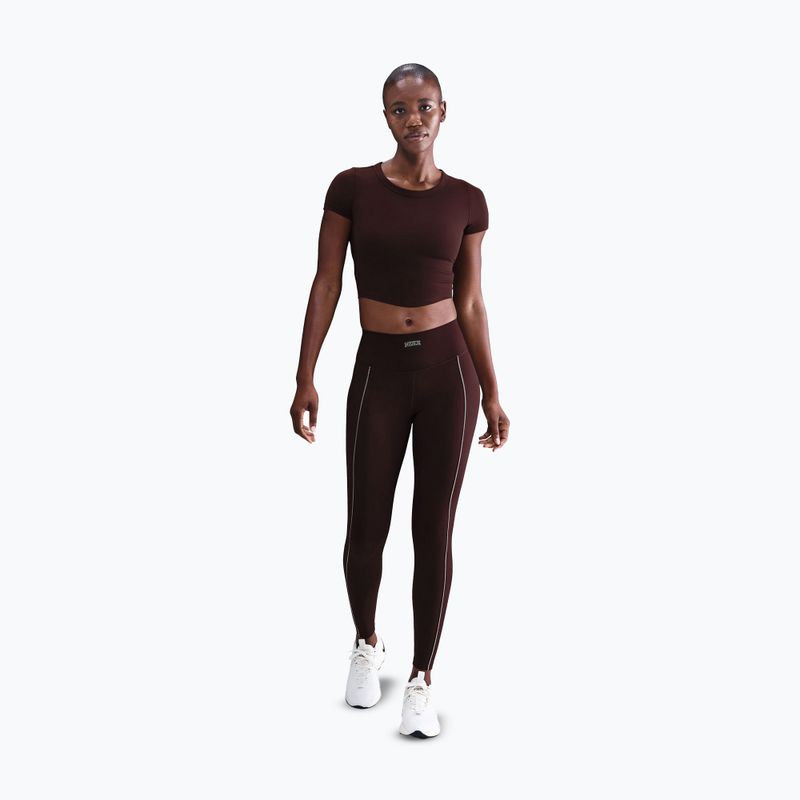 Dámské legíny Nike One High-Waisted burgundy crush 2