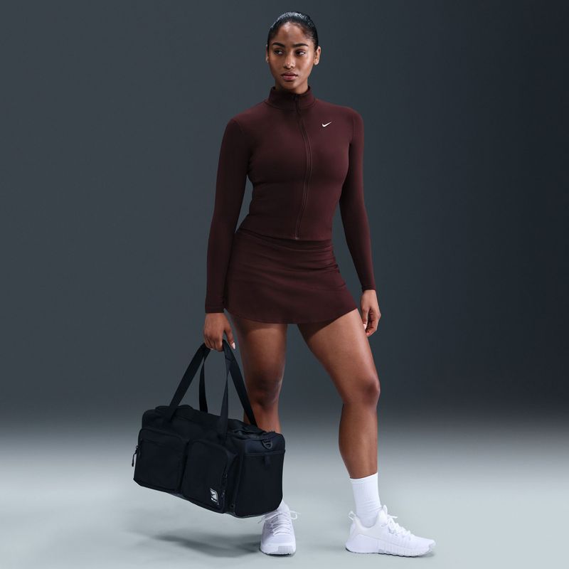 Dámská tréninková mikina Nike One Fitted Dri-Fit Full-Zip burgundy crush/white 6