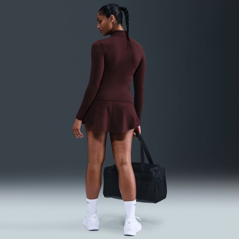 Dámská tréninková mikina Nike One Fitted Dri-Fit Full-Zip burgundy crush/white 7