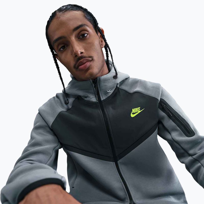 Pánská mikina Nike Tech Windrunner Full-Zip cool grey/dark smoke grey/volt 4