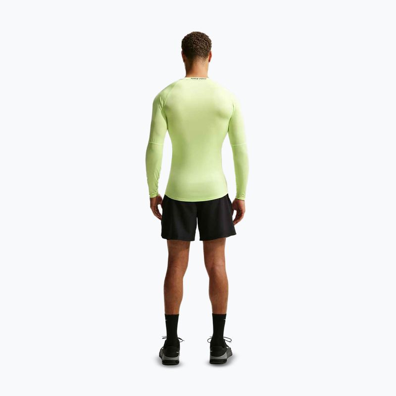 Pánské tréninkové tričko Longsleeve Nike Pro Dri-Fit Tight Fitness light liquid lime/black 3