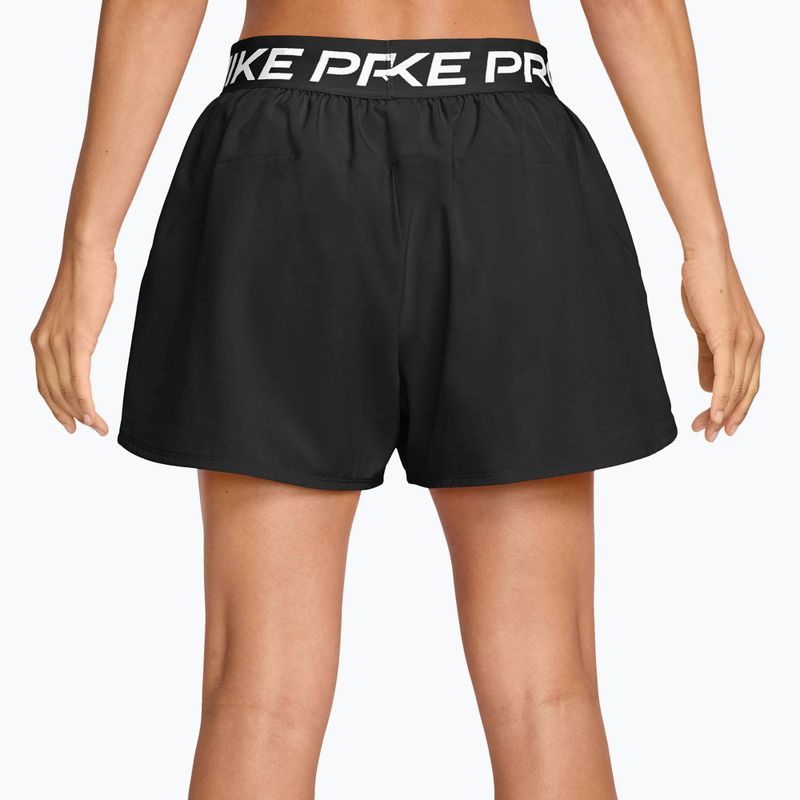 Dámské tréninkové šortky Nike Pro Dri-Fit Mid-Rise Brief-Lined 3" black/white 2