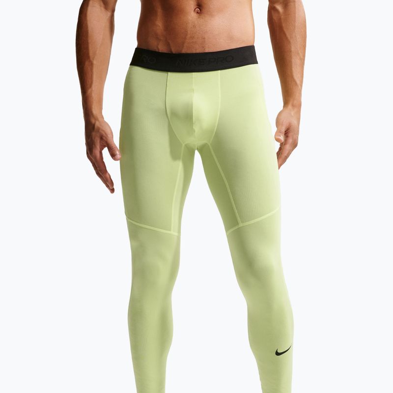 Pánské tréninkové legíny Nike Pro Dri-Fit Tight Fitness light liquid lime/black