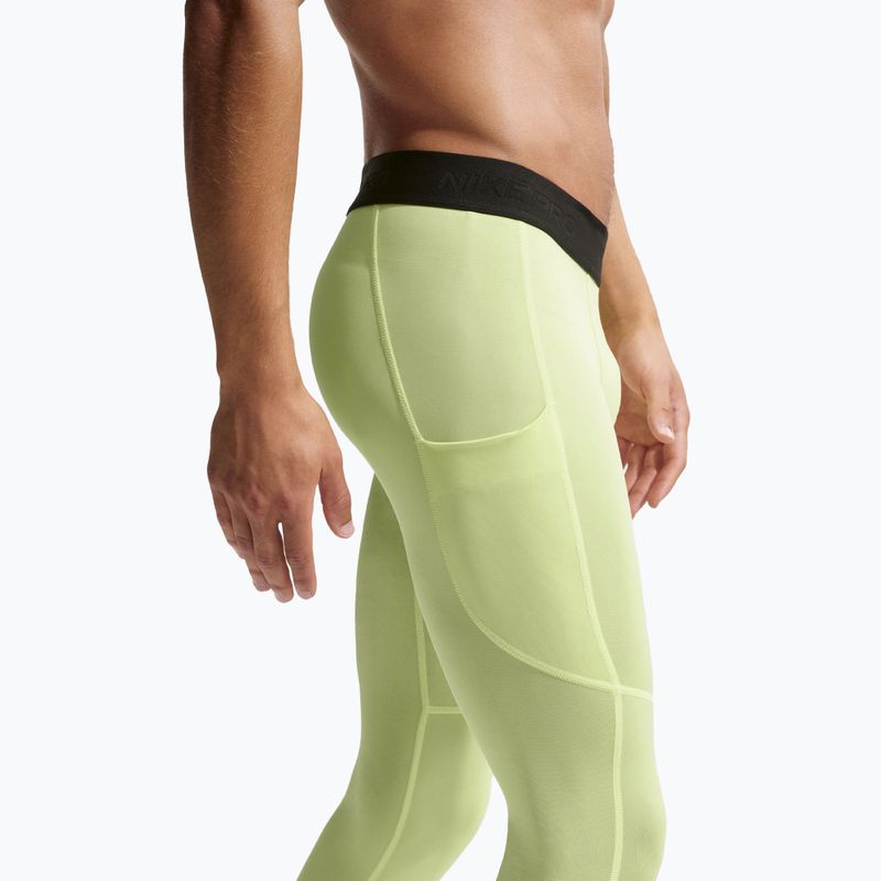 Pánské tréninkové legíny Nike Pro Dri-Fit Tight Fitness light liquid lime/black 4