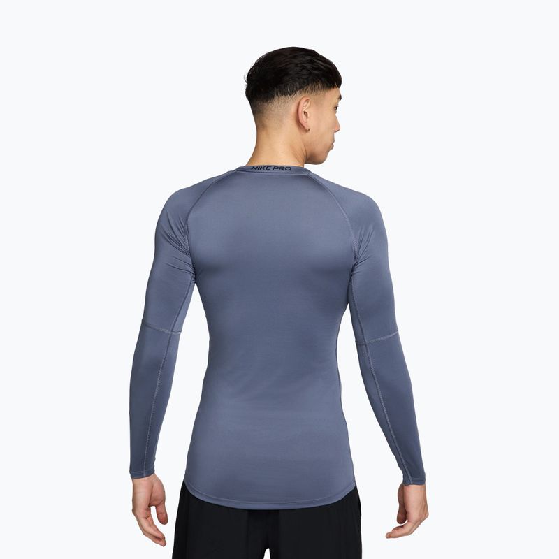 Pánské tréninkové tričko Longsleeve Nike Pro Dri-Fit Tight Fitness diffused blue/black 2