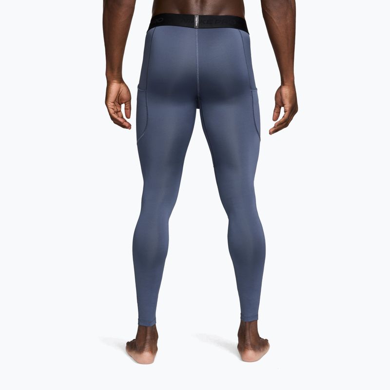 Pánské tréninkové legíny Nike Pro Dri-Fit Tight Fitness diffused blue/black 2