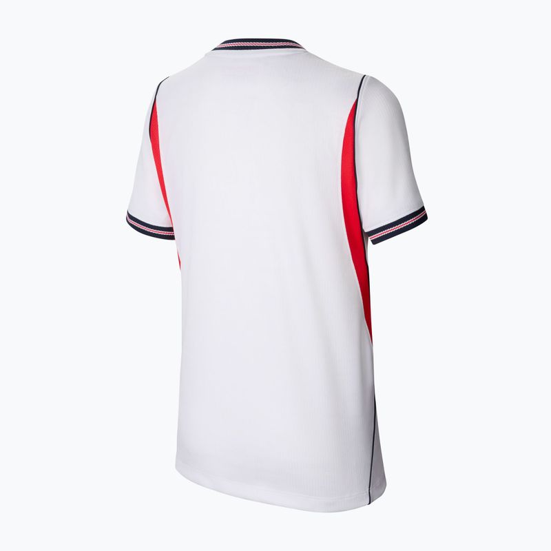 Dětské fotbalové tričko Nike England 2026 Stadium Home white/speed red/obsidian/obsidian 2