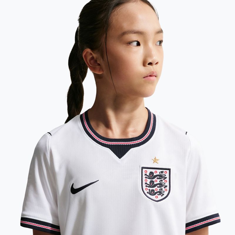 Dětské fotbalové tričko Nike England 2026 Stadium Home white/speed red/obsidian/obsidian 7